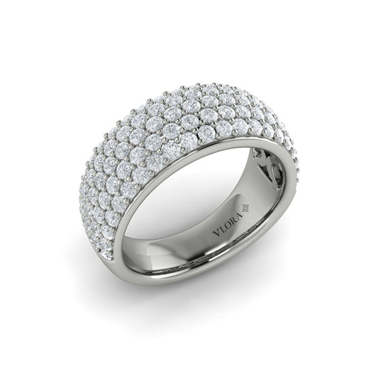 Diamond Multi-Row Statement Ring