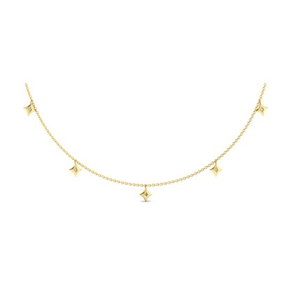 Multi Diamond Vlora Star Tassel Necklace