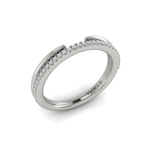 Stackable Bands Wedding Band in Platinum by Vlora Bridal