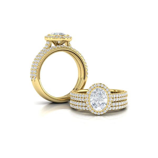Matching Bands Wedding Band in 14K Yellow Gold by Vlora Bridal