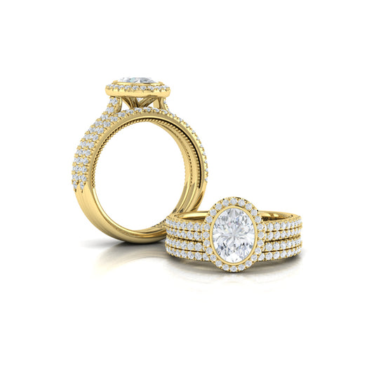Matching Bands Wedding Band in 14K Yellow Gold by Vlora Bridal