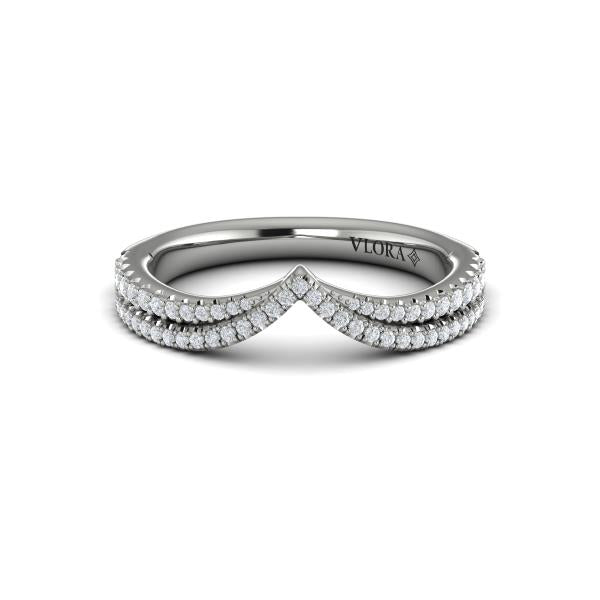 Contour Bands Wedding Band in Platinum by Vlora Bridal