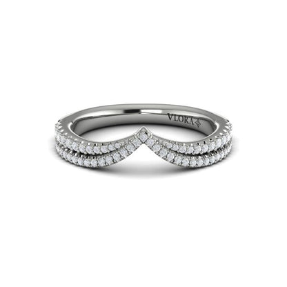 Contour Bands Wedding Band in Platinum by Vlora Bridal