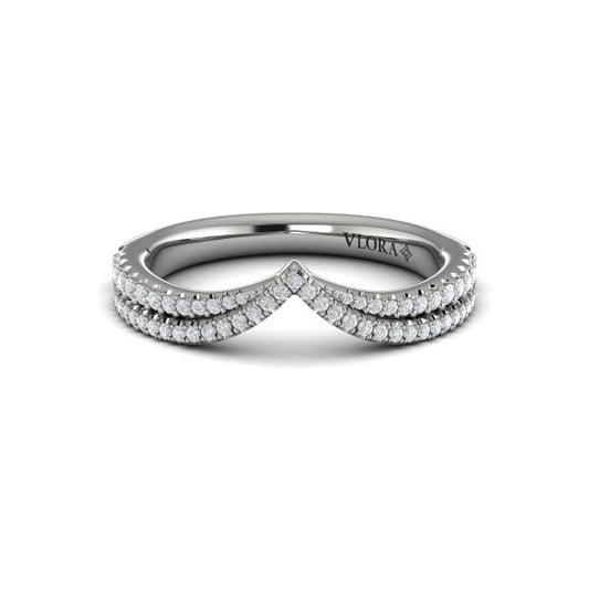 Contour Bands Wedding Band in Platinum by Vlora Bridal