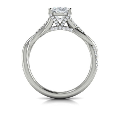 Oval Classic Engagement Ring in Platinum by Vlora Bridal