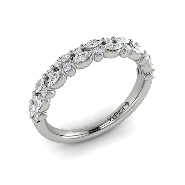 Marquise and Round Stackable Band