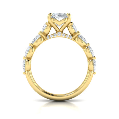 Cascade Oval Engagement Ring