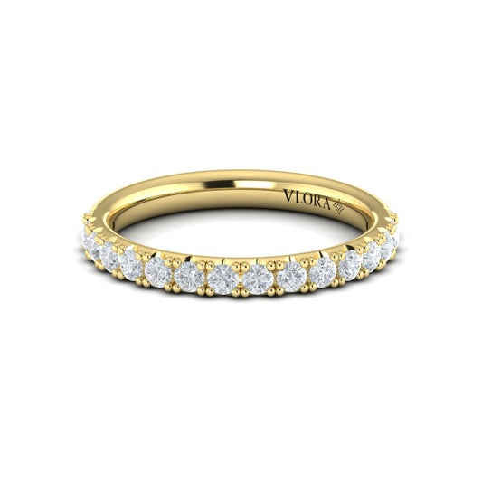 Matching Bands Wedding Band in 14K Yellow Gold by Vlora Bridal