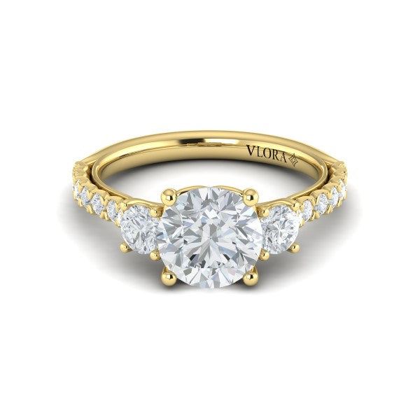 Classic Trio Three Stone Engagement Ring