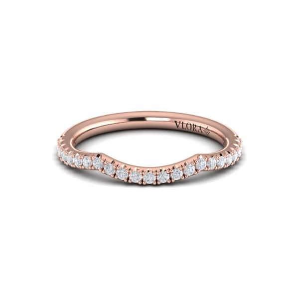 Matching Bands Wedding Band in 14K Rose Gold by Vlora Bridal