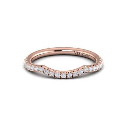 Matching Bands Wedding Band in 14K Rose Gold by Vlora Bridal