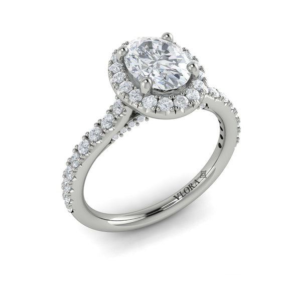 Timeless Oval Halo Engagement Ring