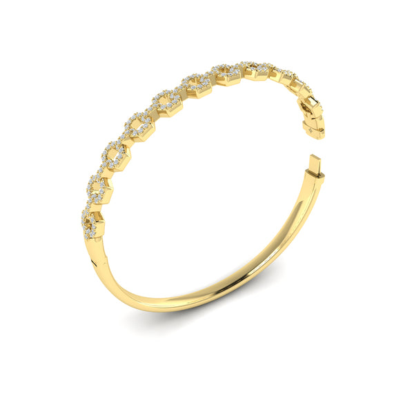 Diamond Open Link Bangle