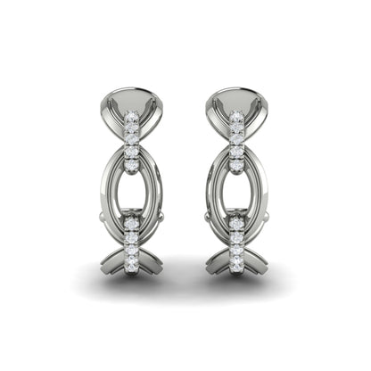 Interlocked Diamond Hoop Earrings