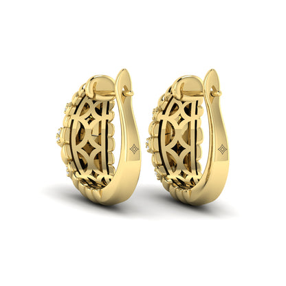 Diamond Pavé Spiral Huggie Earrings