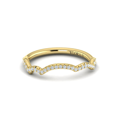 Matching Bands Wedding Band in 14K Yellow Gold by Vlora Bridal