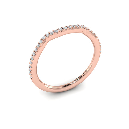 Matching Bands Wedding Band in 14K Rose Gold by Vlora Bridal