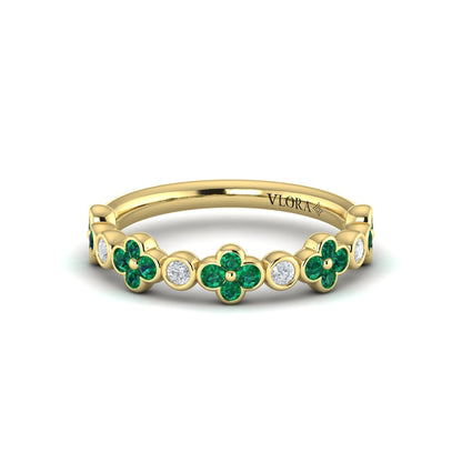 Stackables Wedding Band in 14K Yellow Gold by Vlora Bridal