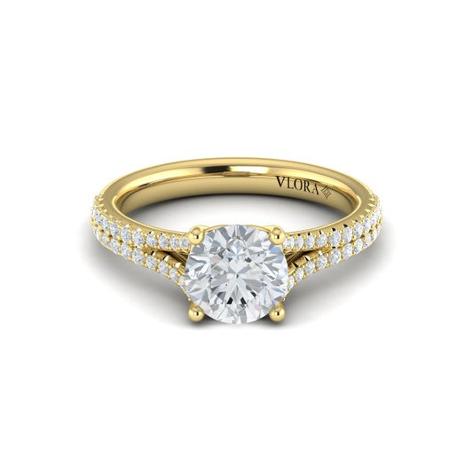 Splendid Cathedral Split Shank Engagement Ring