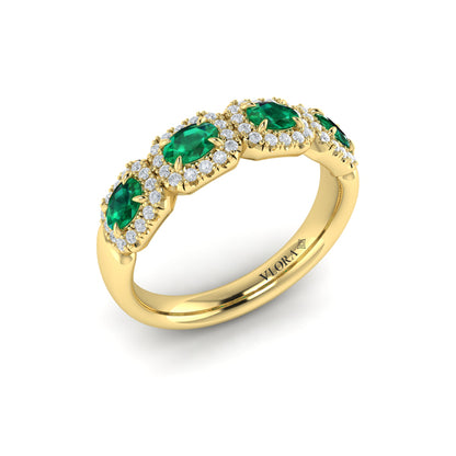 Diamond and Emerald Statement Ring