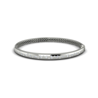 Baguette and Round Diamond Confetti Bangle