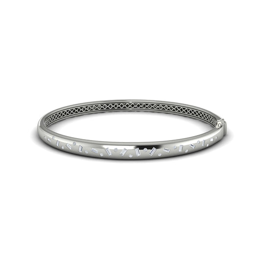 Baguette and Round Diamond Confetti Bangle
