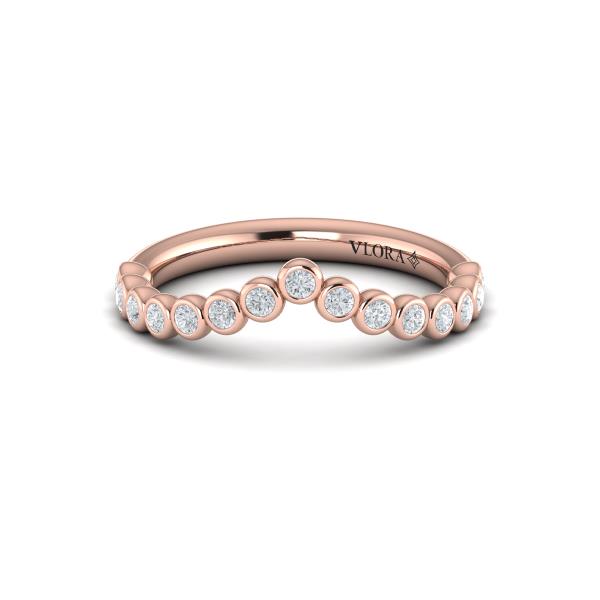 Contour Bands Wedding Band in 14K Rose Gold by Vlora Bridal