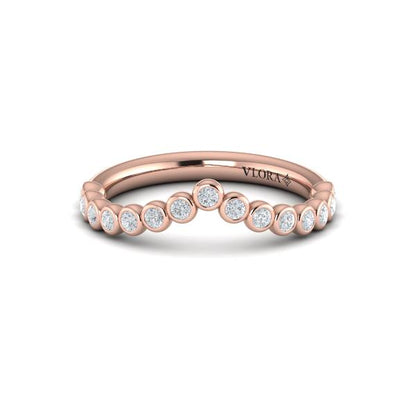 Contour Bands Wedding Band in 14K Rose Gold by Vlora Bridal