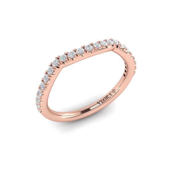 Matching Bands Wedding Band in 14K Rose Gold by Vlora Bridal