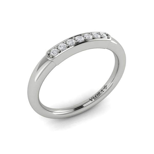 Stackable Bands Wedding Band in Platinum by Vlora Bridal