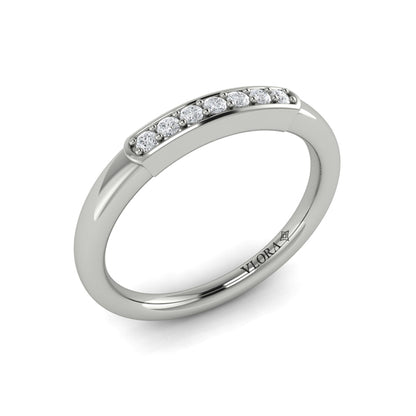 Stackable Bands Wedding Band in Platinum by Vlora Bridal