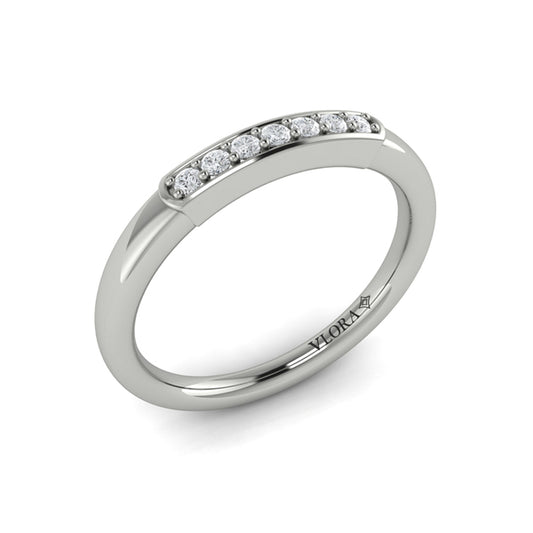 Stackable Bands Wedding Band in Platinum by Vlora Bridal