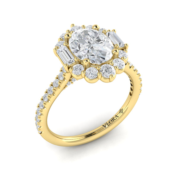 Harmony Halo Oval Engagement Ring