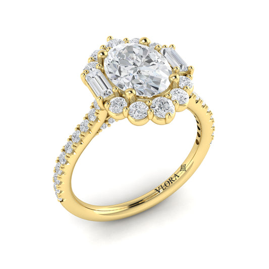 Harmony Halo Oval Engagement Ring
