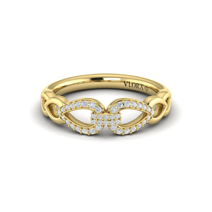 Diamond Double Open Tear Drop Link Bracelet