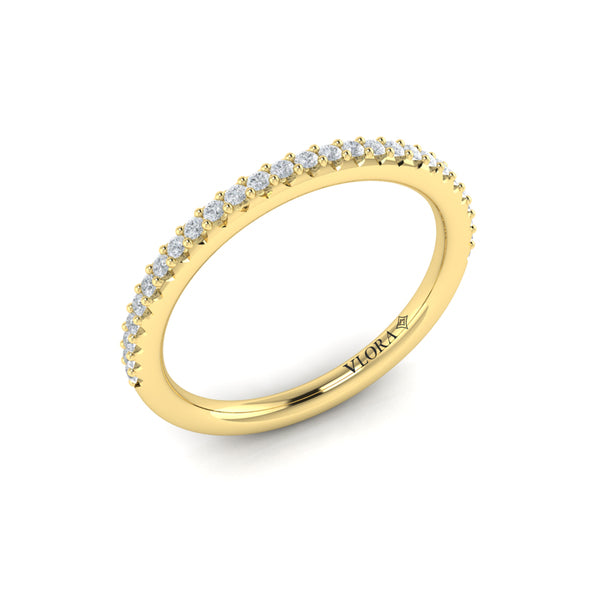 Matching Bands Wedding Band in 14K Yellow Gold by Vlora Bridal