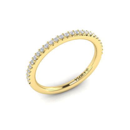 Matching Bands Wedding Band in 14K Yellow Gold by Vlora Bridal