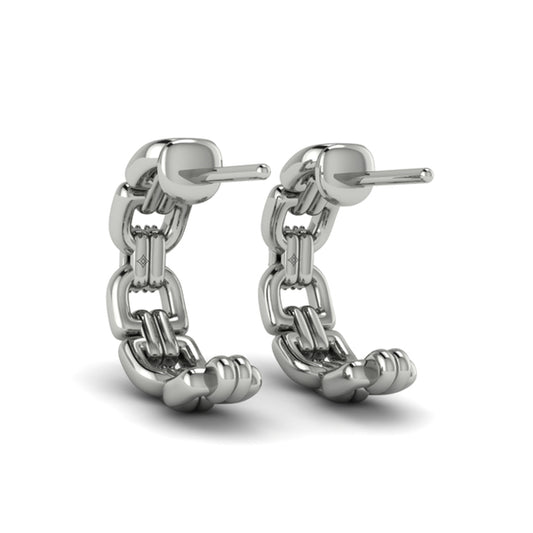 Linked Curves with Diamond Accent Earrings