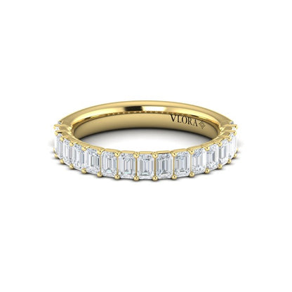 Bold Emerald Cut Stackable Band