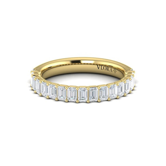 Bold Emerald Cut Stackable Band