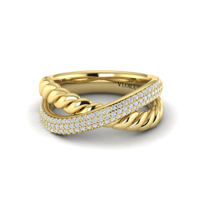 Twist Crossed Ring