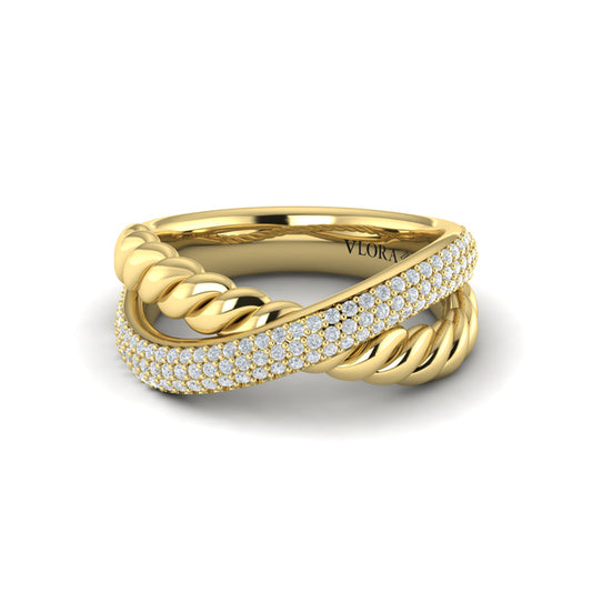 Twist Crossed Ring