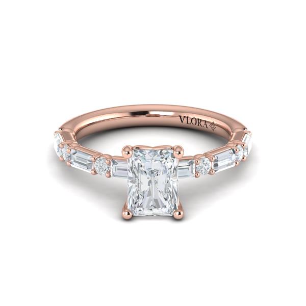 Daring Deco Emerald Cut Engagement Ring