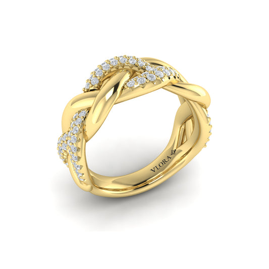 Alternating Diamond Twist Ring