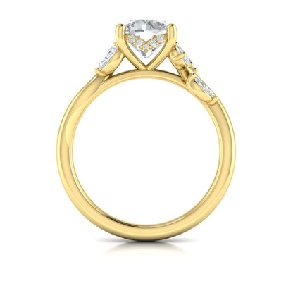 Flora Hidden Halo Engagement Ring