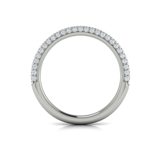 Matching Band for Shimmering Hidden Halo Engagement Ring with Micropave Band