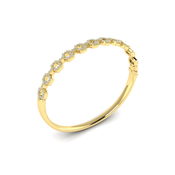 Diamond Open Link Bangle
