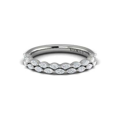 Stackable Bands Wedding Band in Platinum by Vlora Bridal