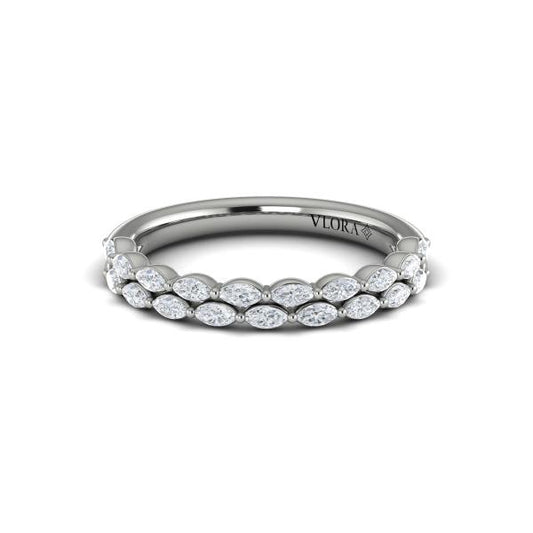 Stackable Bands Wedding Band in Platinum by Vlora Bridal