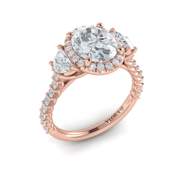 Embrace Halo Oval Engagement Ring
